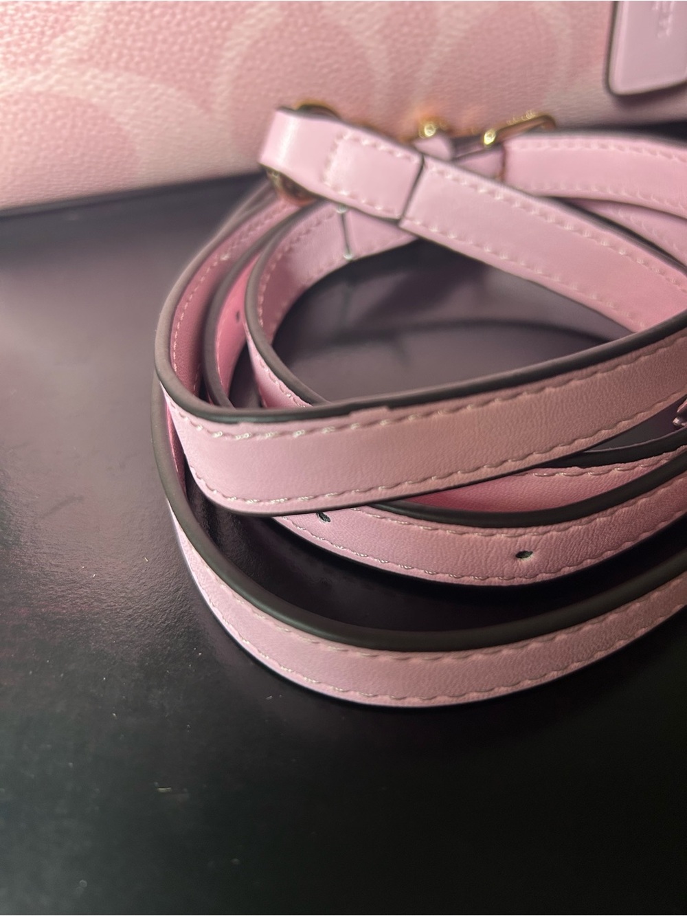 Coach Powder Pink Signature Tote Bag with Removable Strap - Picture 10 of 10
